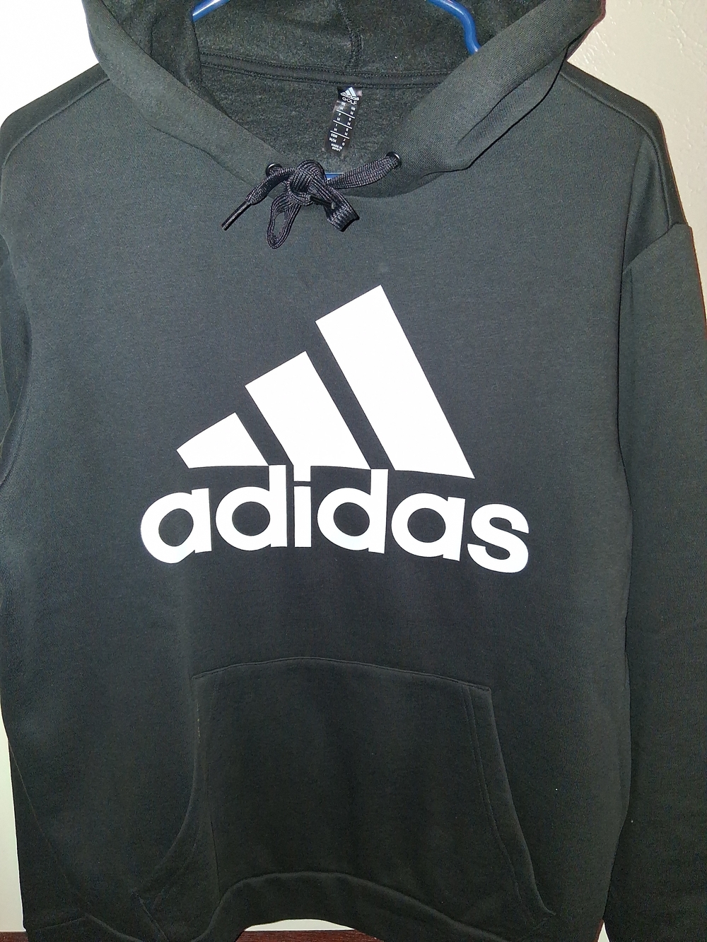 Adidas Men's Black Logo Hoodie
